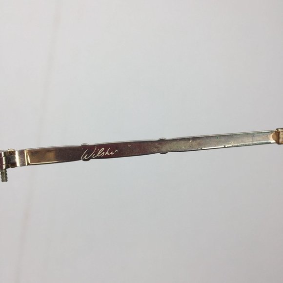 Vintage Womens Wilshire 140 Bifocal Reading Glasses Metal Gold Yellow 56 18 - Picture 8 of 9